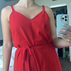 Red summer jumpsuit